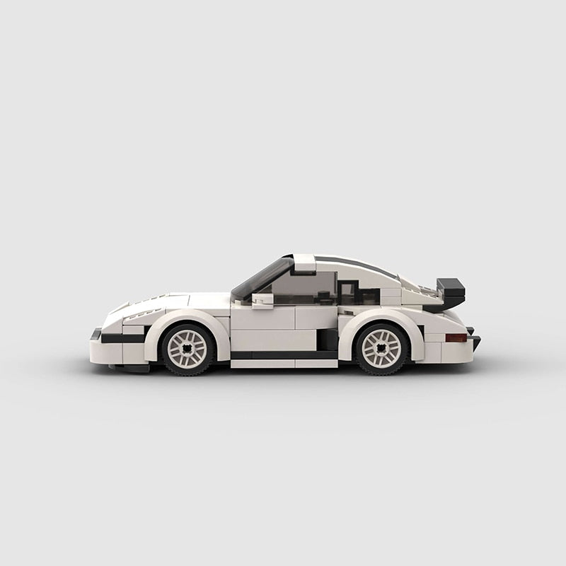 Porsche 911 Flatnose 930 brick model - side profile view - TheBrickTube