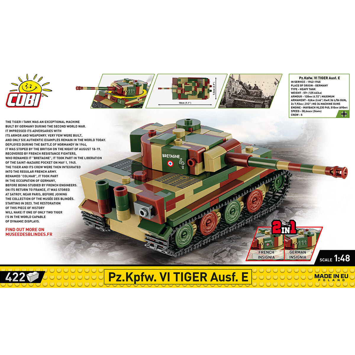 Pz. Kpfw. VI Tiger Ausf. E Tank 1:48 Building Set - Image 4 of 6 | TheBrickTube