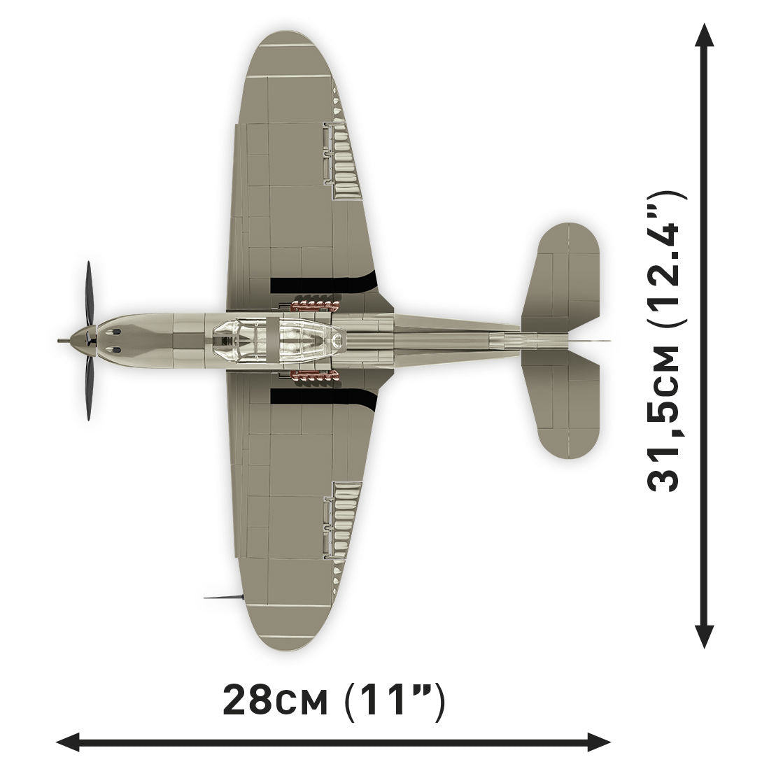 Bell P-39D Airacobra Fighter Building Set - Image 6 of 6 | TheBrickTube