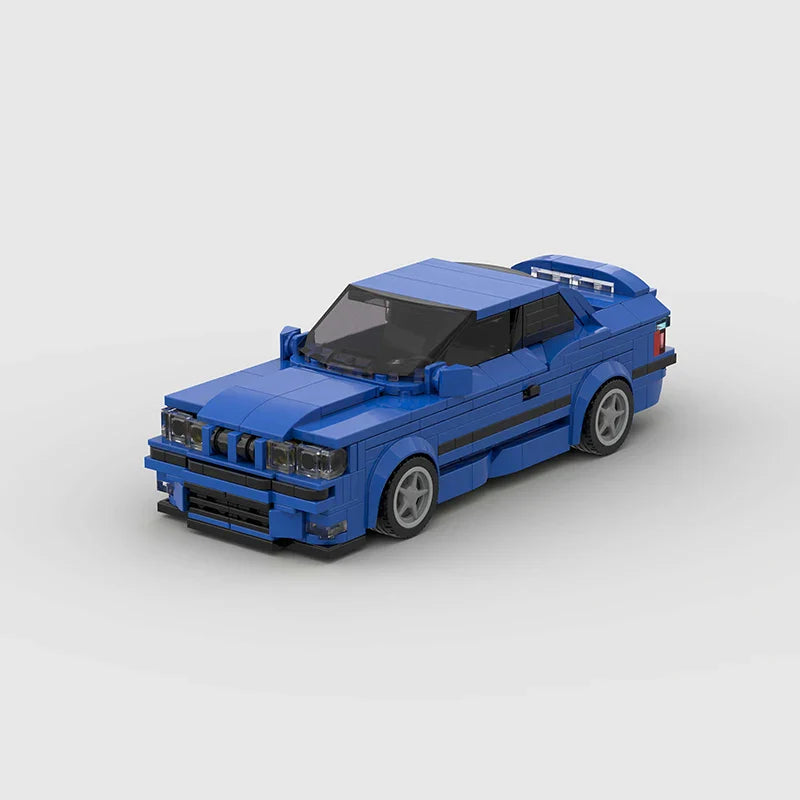 BMW M3 E36|Red brick model - rear angle view - TheBrickTube