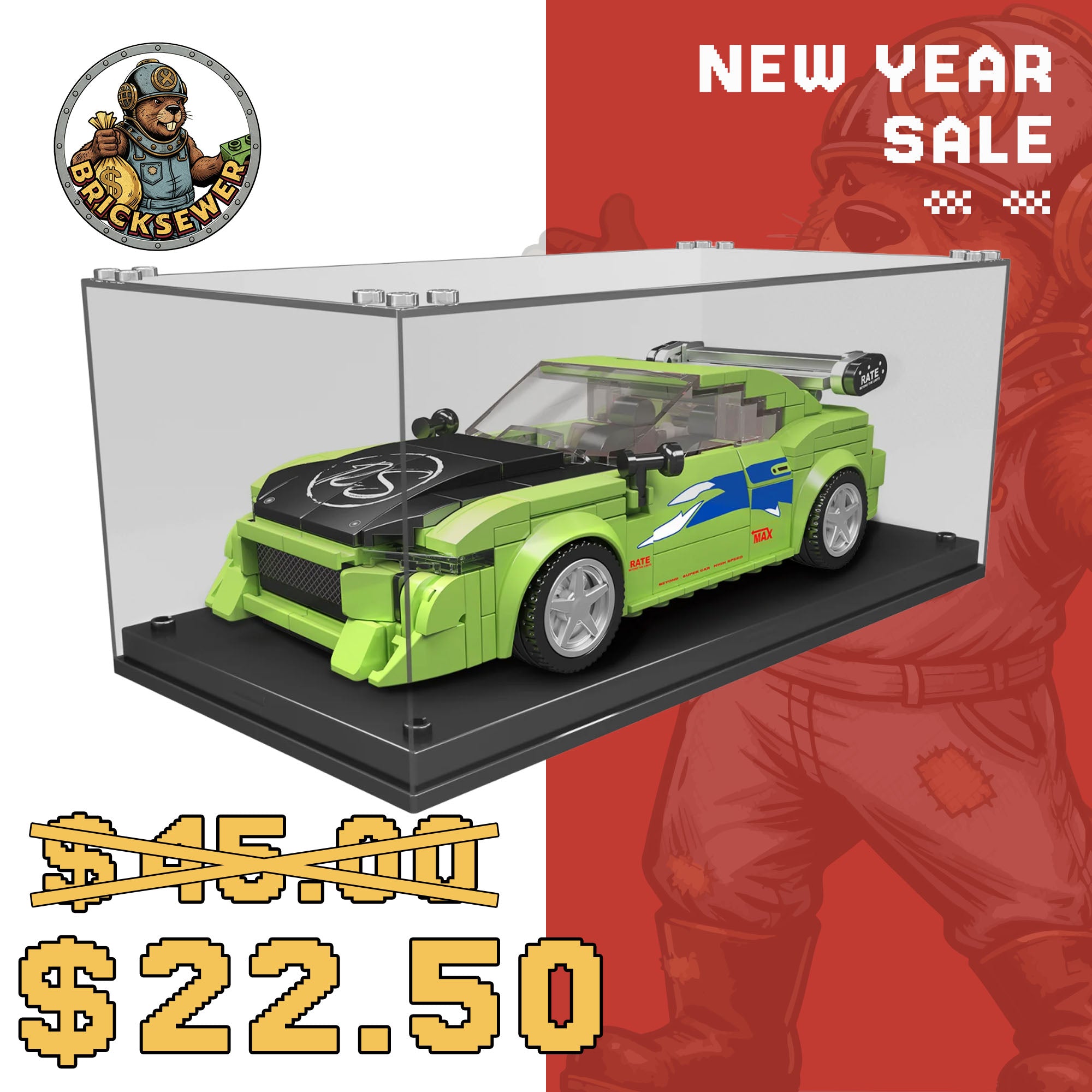 27033S Eclipse GS Green Model Car Building Set | 390 PCS - Main Image | TheBrickTube