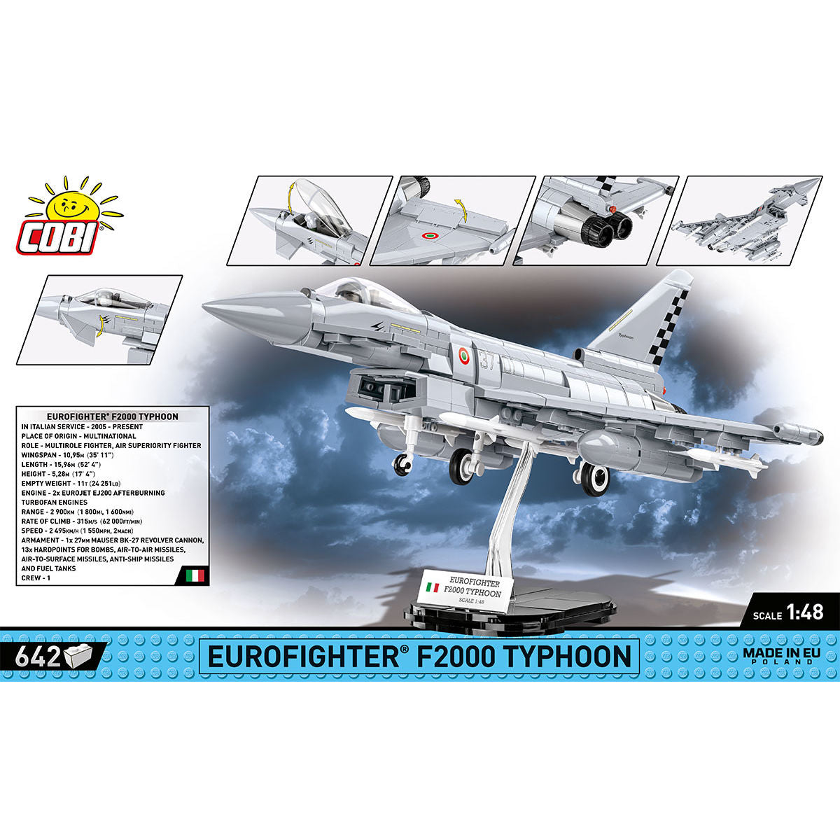 Eurofighter F2000 Typhoon Fighter (Italy) Building Set - Image 4 of 6 | TheBrickTube