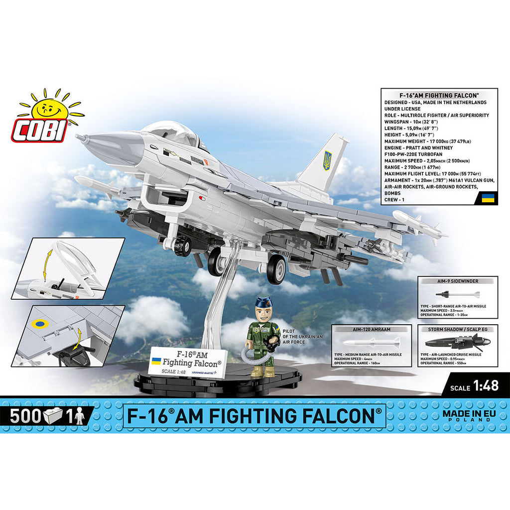 F-16 AM Fighting Falcon Fighter Building Set - Image 4 of 6 | TheBrickTube