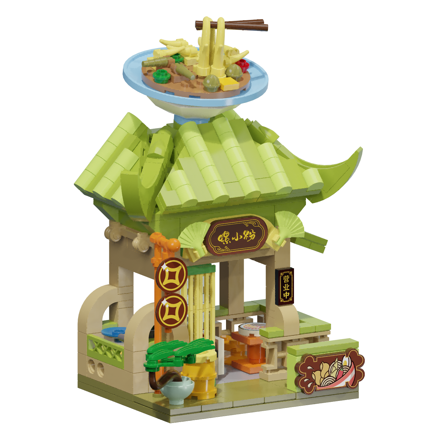 Food Street Series 56005 56006 56007 56008 | Brick Building Set - Image 3 of 6 | TheBrickTube