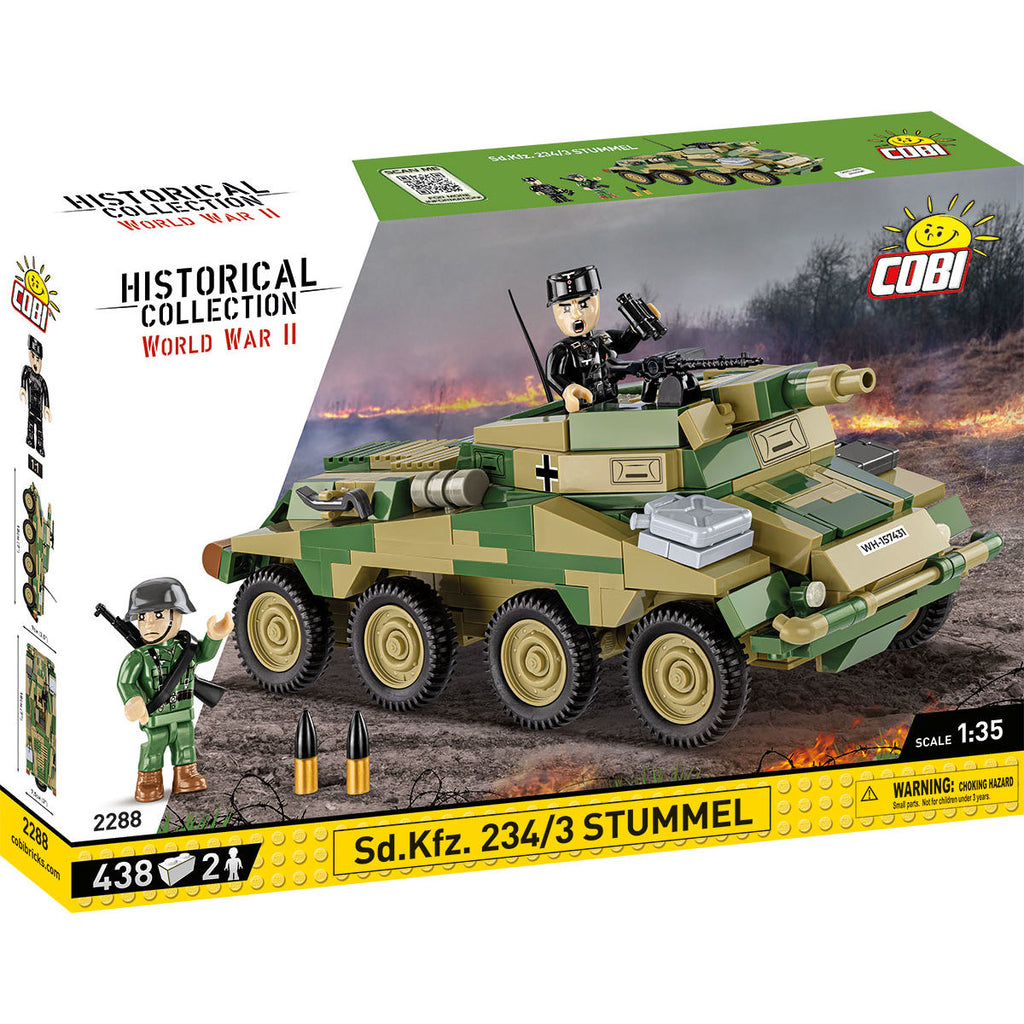 Sd.Kfz. 234/3 Stummel Armored Vehicle Building Set - Main Image | TheBrickTube