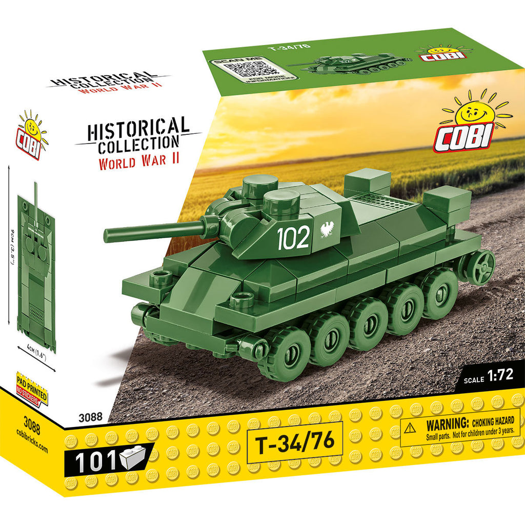 T-34/76 Tank 1:72 Scale Building Set - Main Image | TheBrickTube
