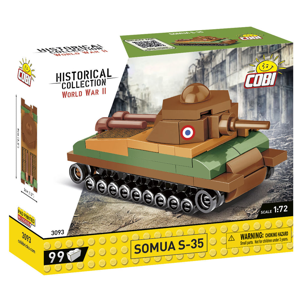 Somua S-35 Tank 1:72 Scale Building Set - Main Image | TheBrickTube
