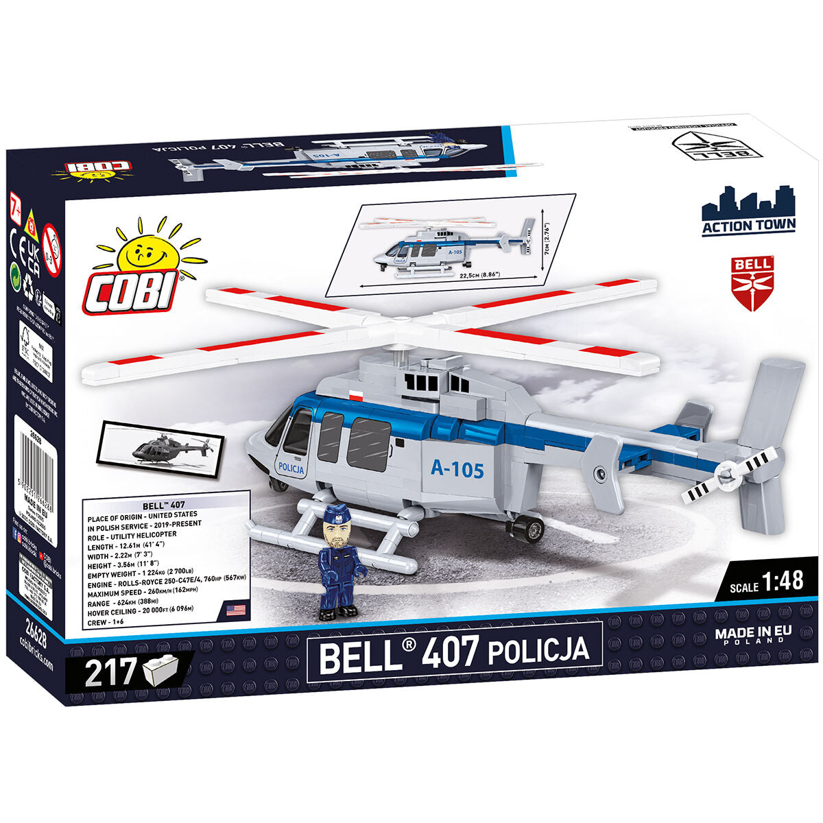 Bell 407 Policja Helicopter Building Set - Image 2 of 6 | TheBrickTube