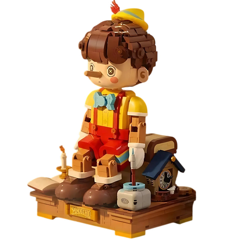 Pinocchio Building Blocks – Classic Fairy Tale Puppet Model - TheBrickTube