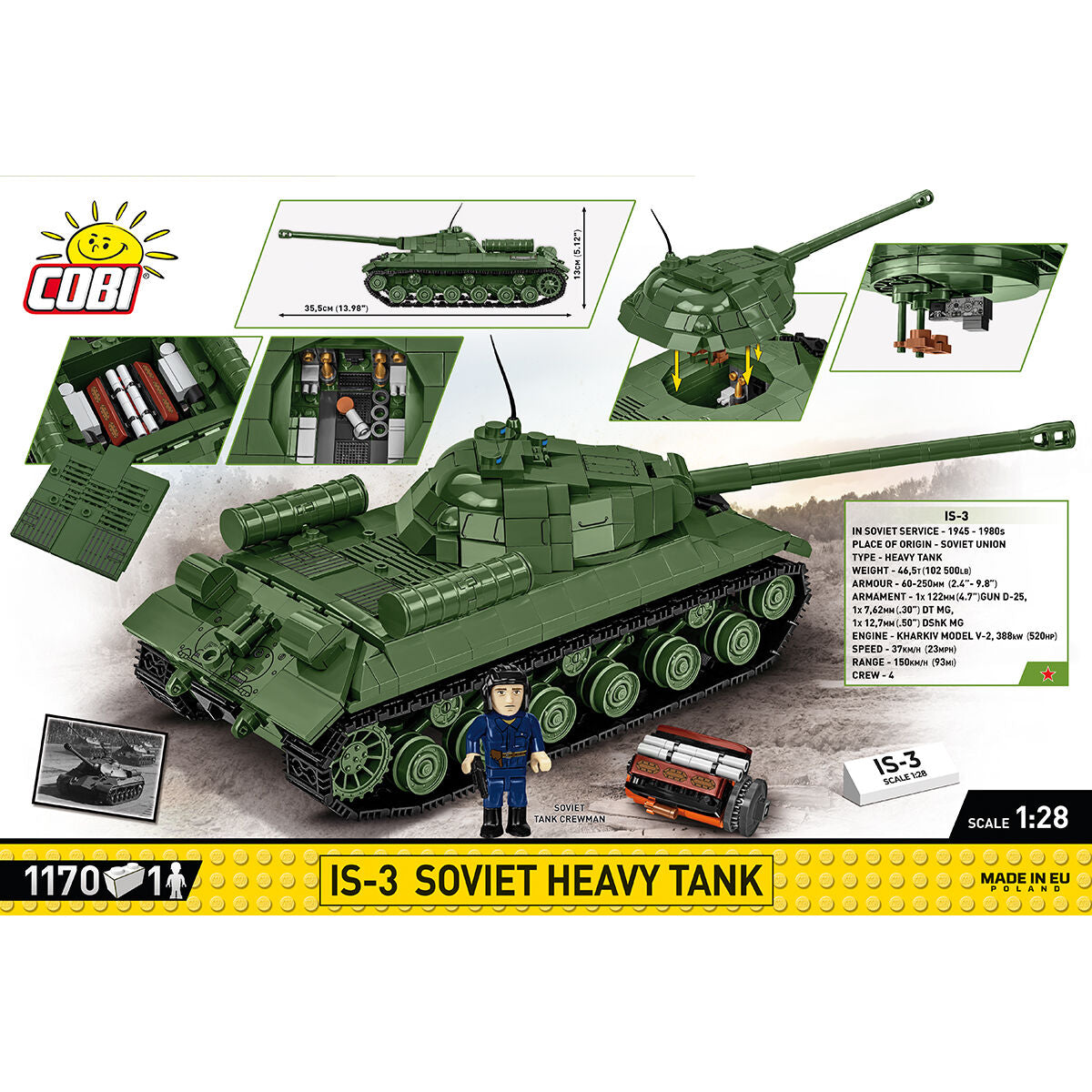 IS-3 Soviet Heavy Tank Building Set - Image 4 of 6 | TheBrickTube