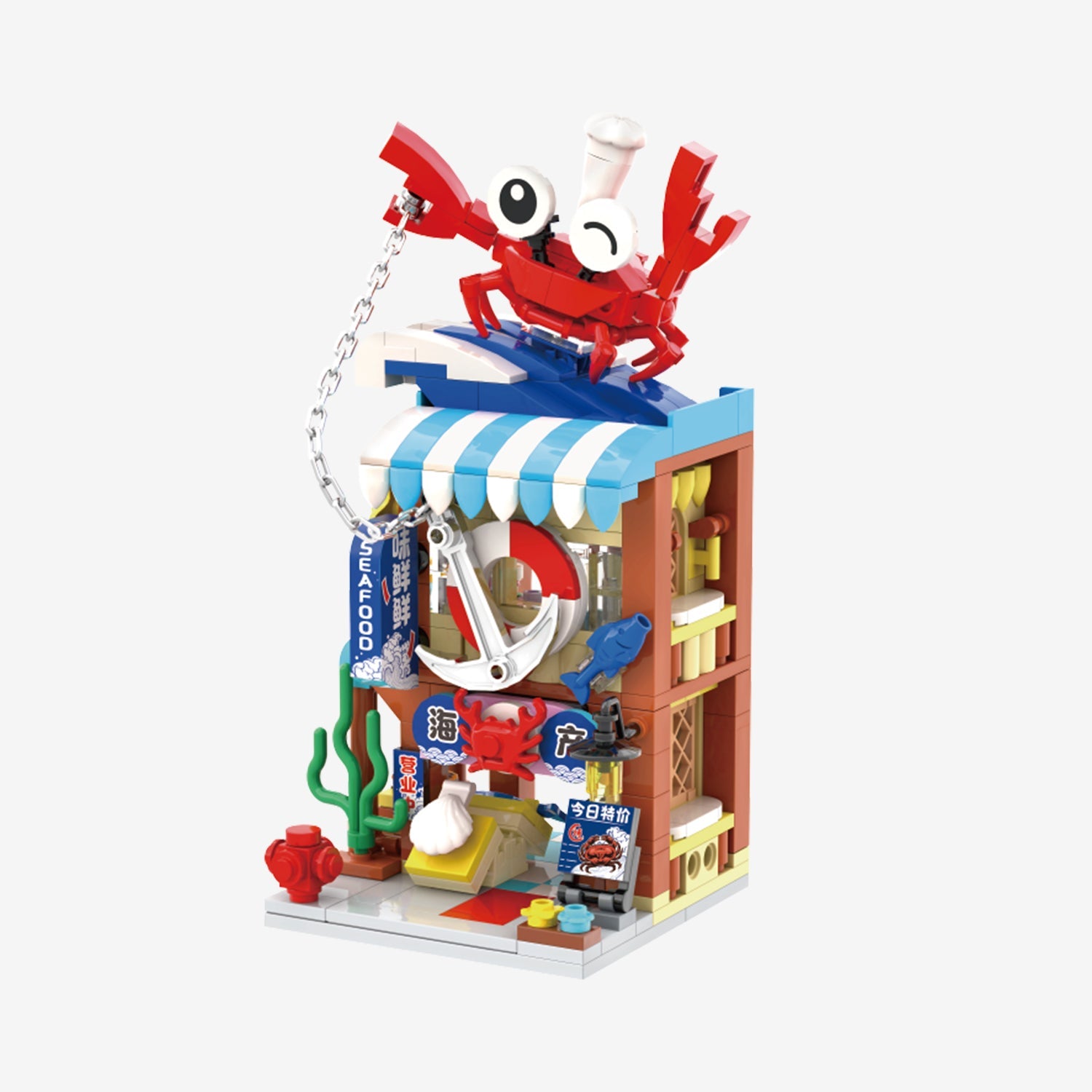 Food Street Series 56002 | Brick Building Set - Main Image | TheBrickTube