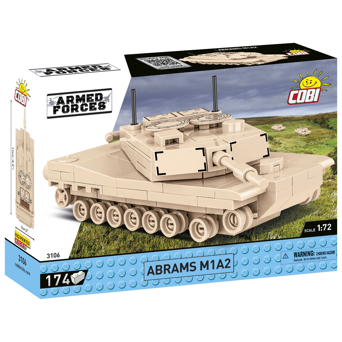 Abrams M1A2 Tank 1:72 Scale Building Set - Main Image | TheBrickTube