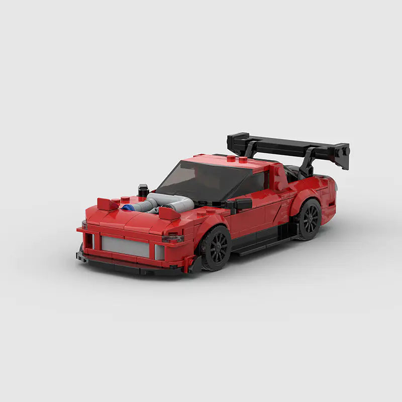 Mazda RX7 FD Modified brick model - front angle view - TheBrickTube