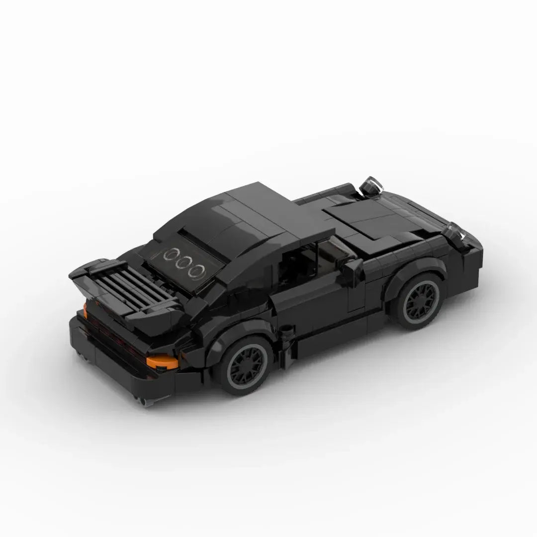 Porsche 911 (930) Turbo Wangan Midnight|Blackbird brick model - display view - TheBrickTube