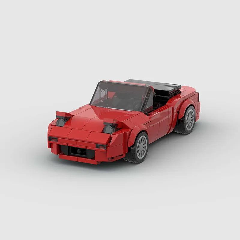 Mazda MX5 NA/Miata brick model - front angle view - TheBrickTube