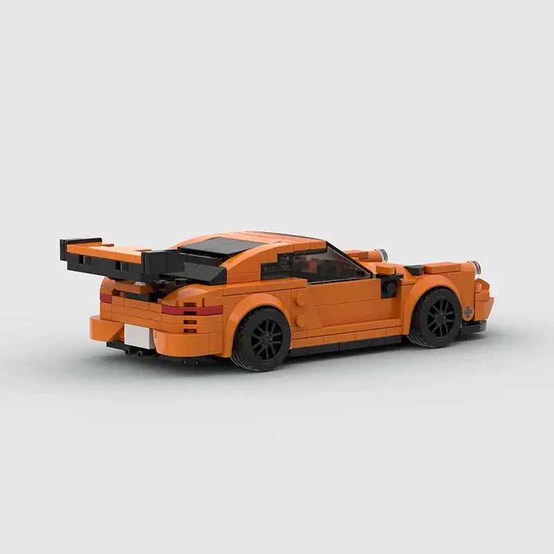 Porsche 911 GT3 brick model - side profile view - TheBrickTube