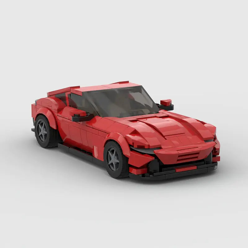 Ferrari Roma brick model - display view - TheBrickTube