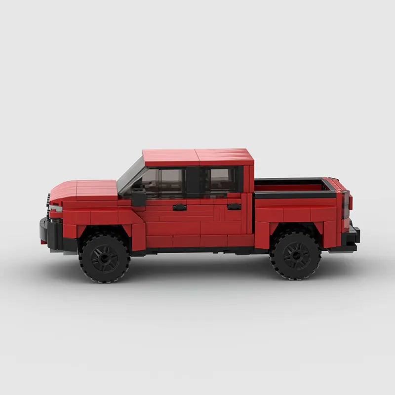 Chevrolet Silverado brick model - rear angle view - TheBrickTube