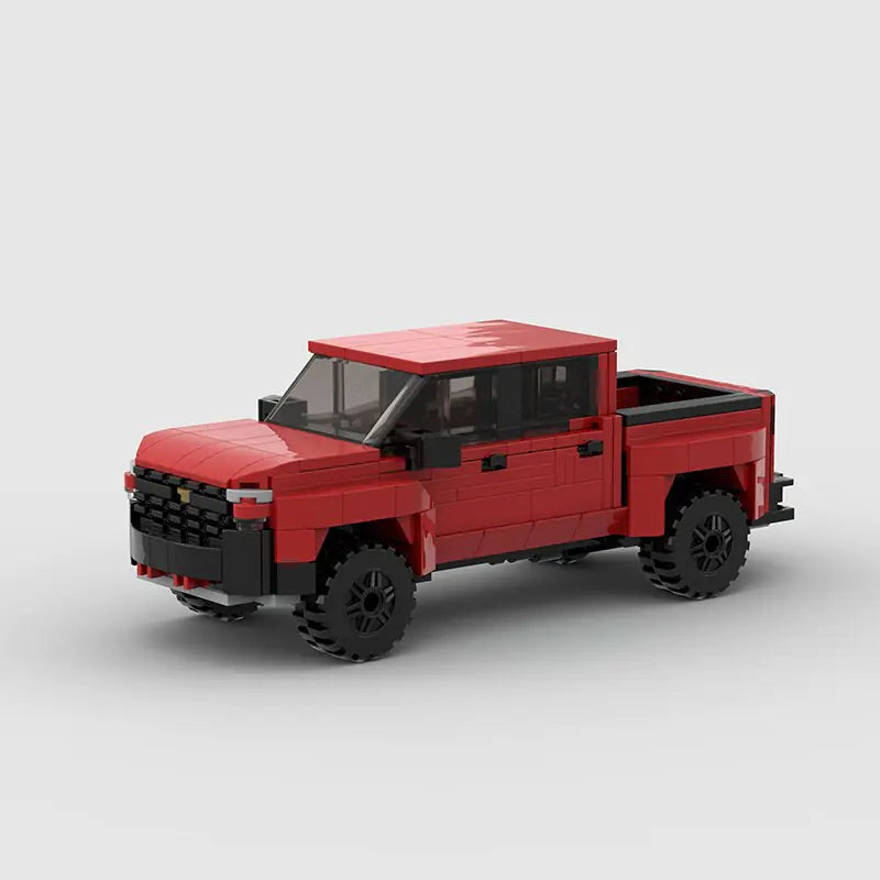 Chevrolet Silverado brick model - front angle view - TheBrickTube
