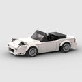 Mazda MX5 NA/Miata White brick model - front angle view - TheBrickTube