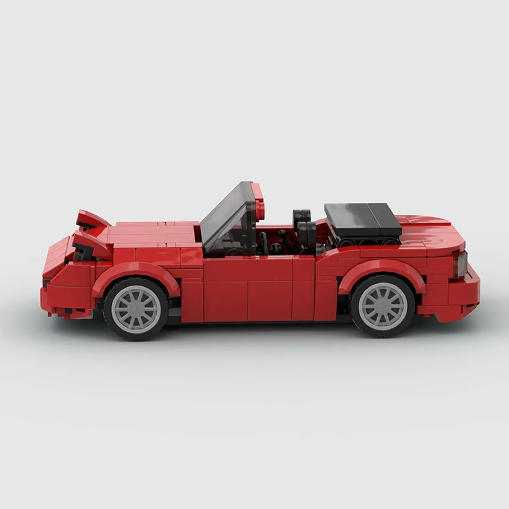 Mazda MX5 NA/Miata brick model - top-down view - TheBrickTube