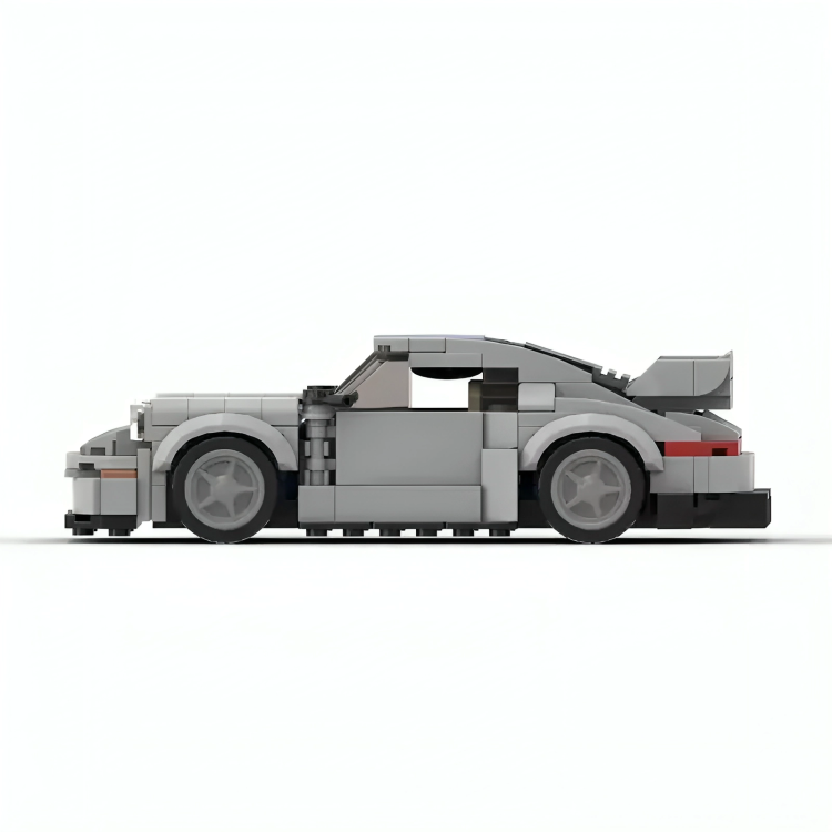 Porsche 911 Gunther Werks brick model - rear angle view - TheBrickTube