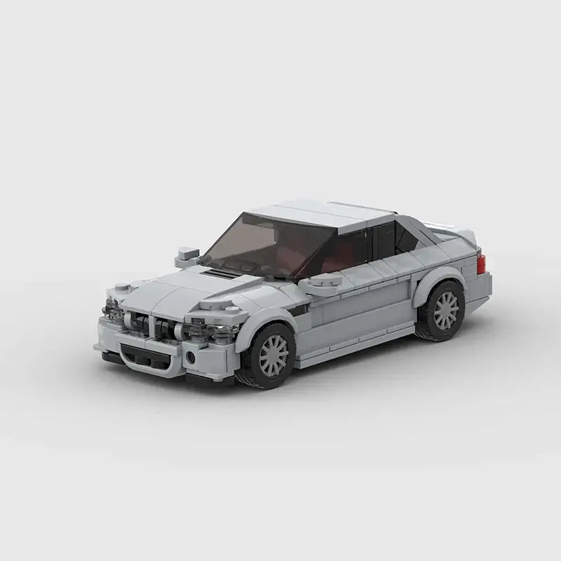 BMW M3 E46 brick model - front angle view - TheBrickTube