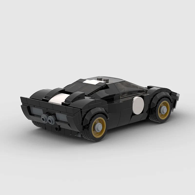 Ford GT40 brick model - side profile view - TheBrickTube