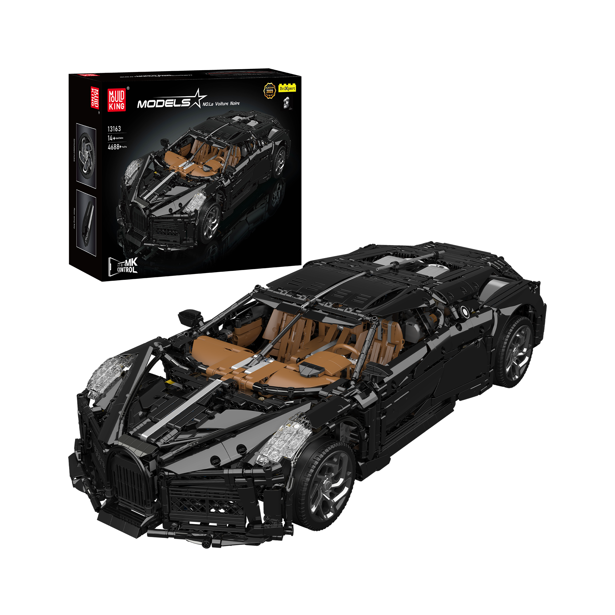 13163 Voiture Noire Remote Controlled Hyper Car Building Set | 4,800 PCS - Main Image | TheBrickTube