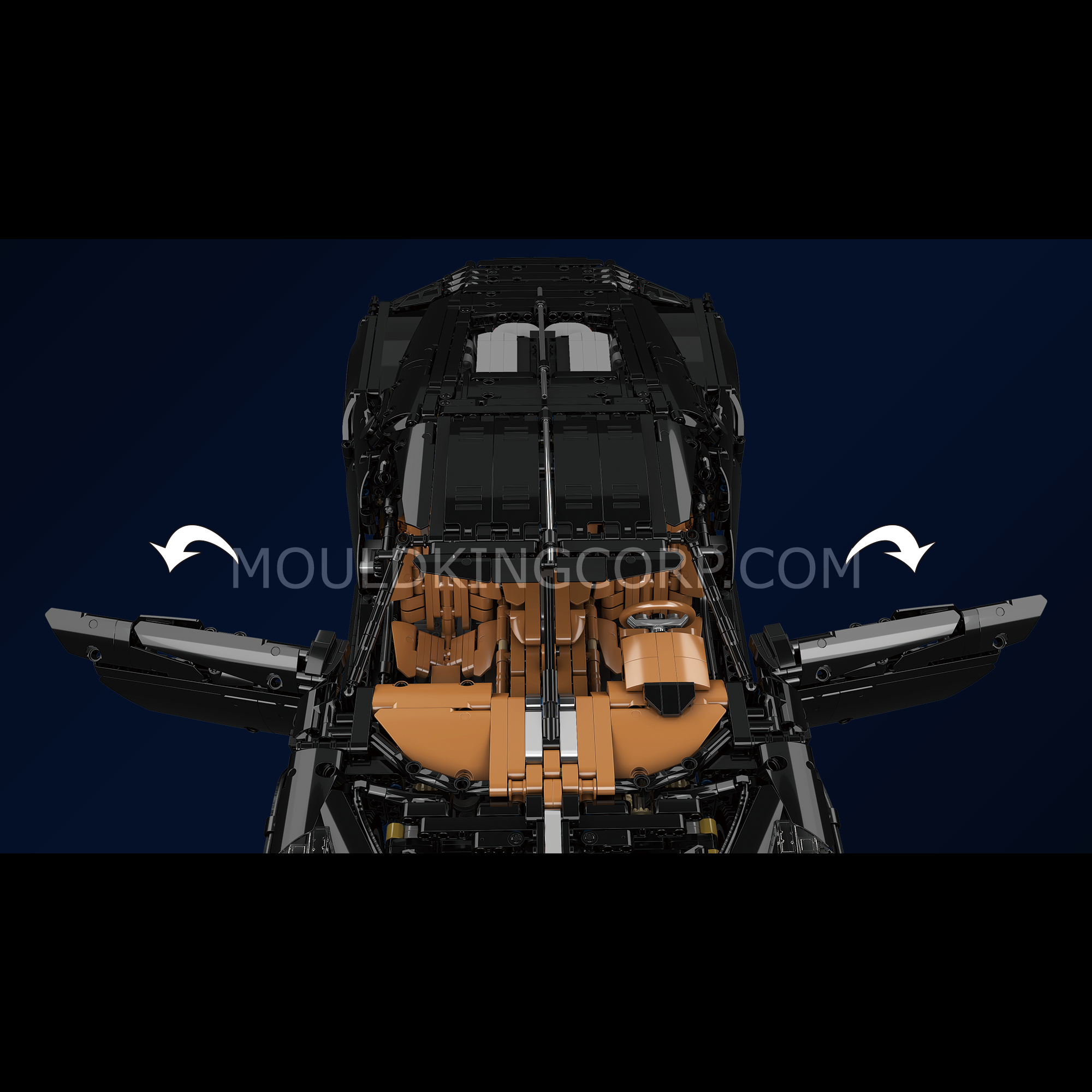 13163 Voiture Noire Remote Controlled Hyper Car Building Set | 4,800 PCS - Image 3 of 6 | TheBrickTube