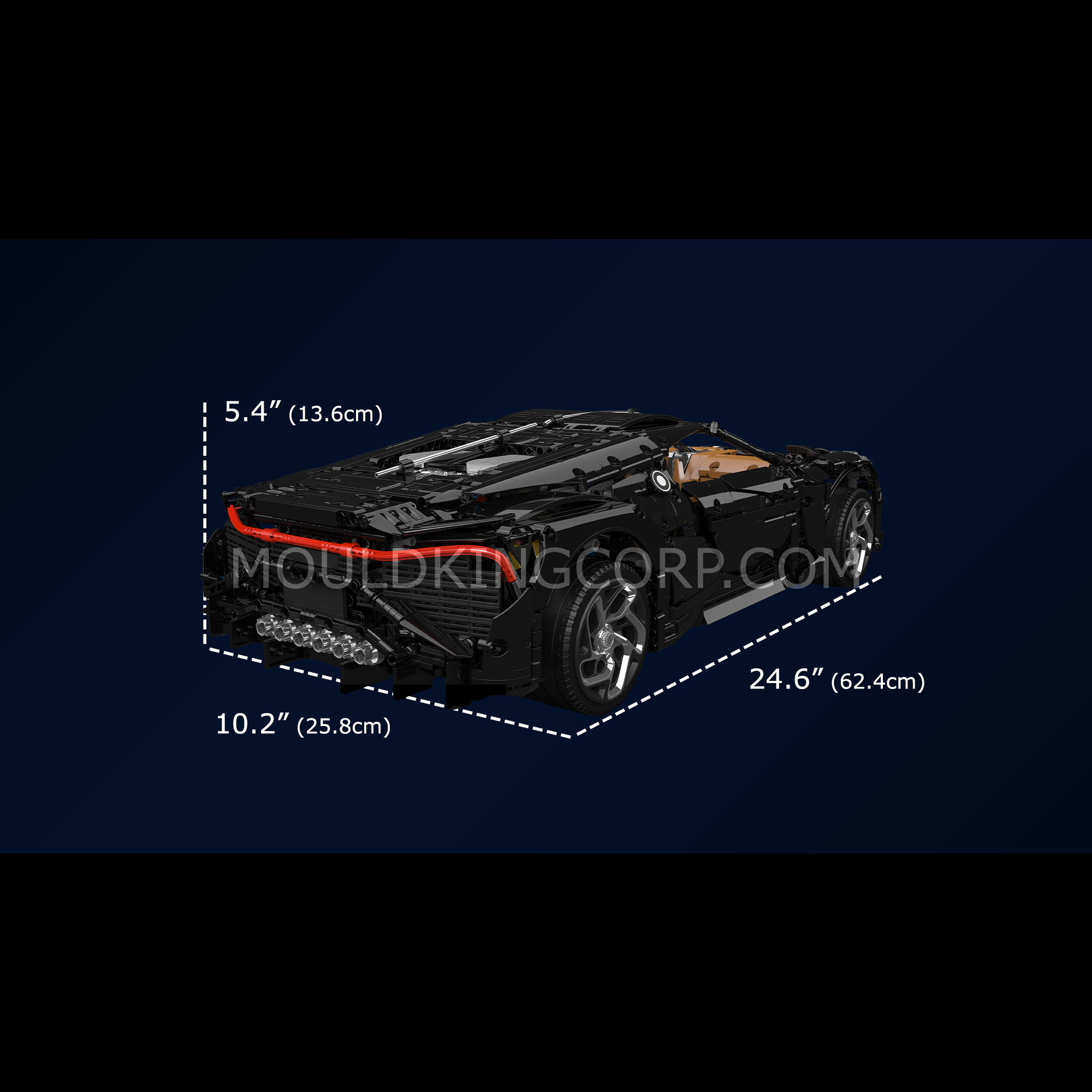 13163 Voiture Noire Remote Controlled Hyper Car Building Set | 4,800 PCS - Image 6 of 6 | TheBrickTube