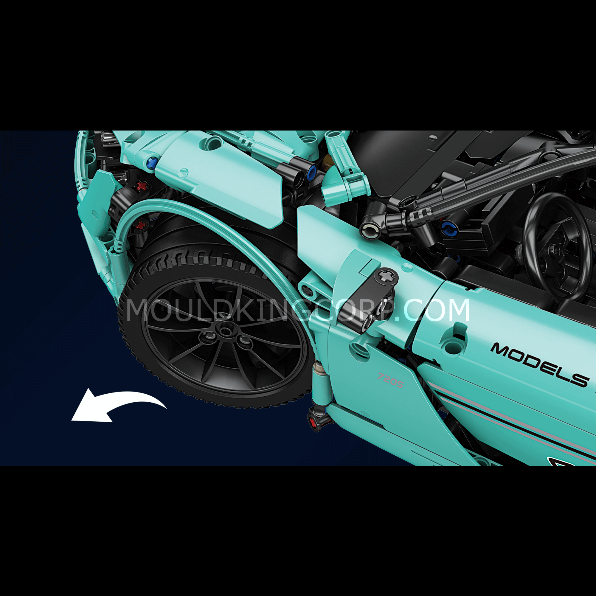 13167 720S Tiffany Sports Car Remote Controlled Building Set | 3,188 PCS - Image 3 of 6 | TheBrickTube