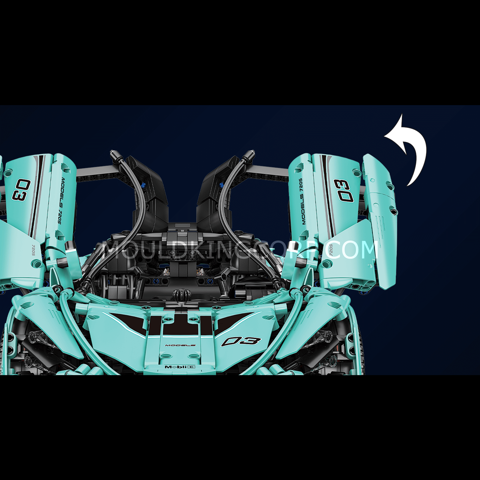 13167 720S Tiffany Sports Car Remote Controlled Building Set | 3,188 PCS - Image 4 of 6 | TheBrickTube