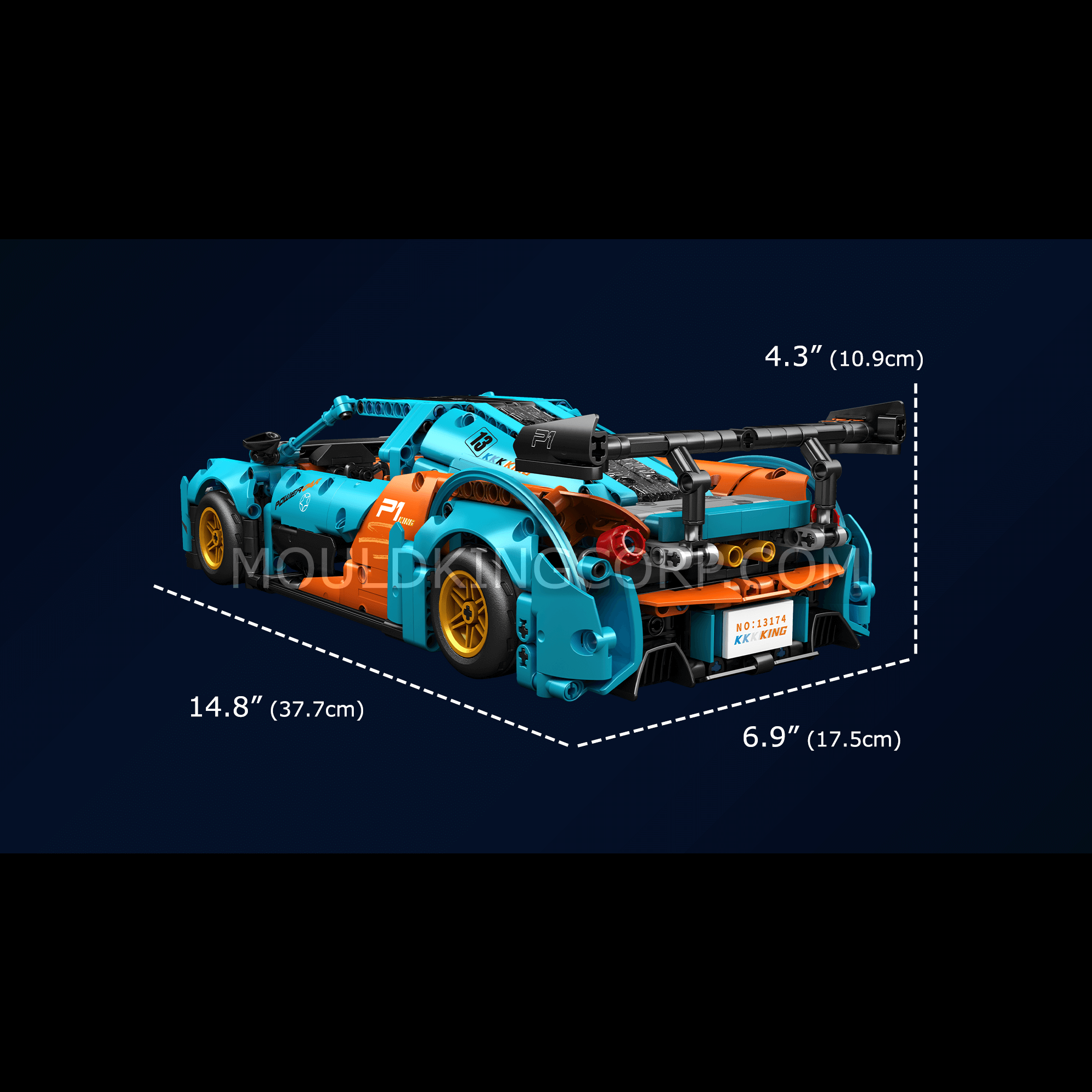 13174 P1-GTR Sports Car Model Building Set | 936 PCS - Image 6 of 6 | TheBrickTube