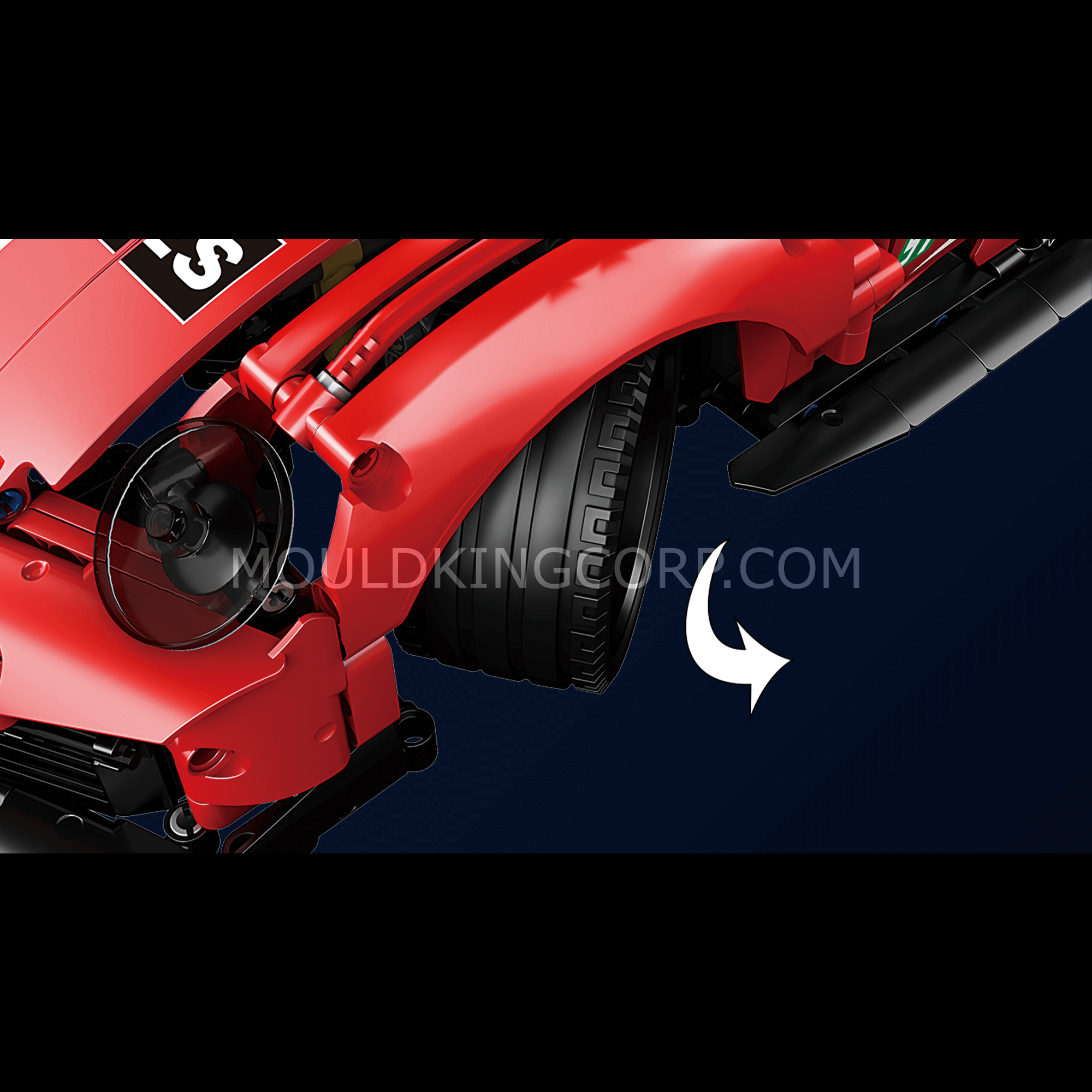 13176 NO. 911 Supercar Remote Controlled Model Building Set | 1,538 PCS - Image 4 of 6 | TheBrickTube