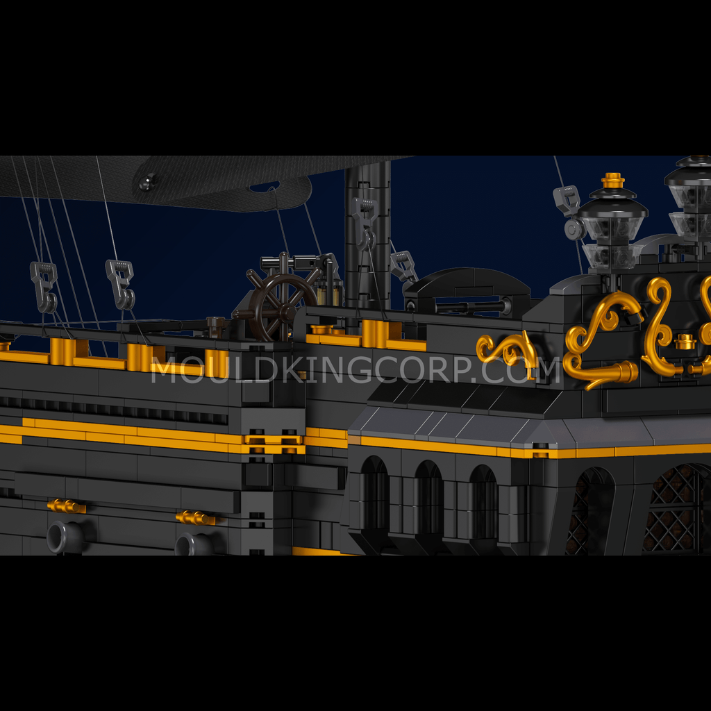 13186 Black Pirate Ship Building Model Set | 4,794 PCS | Ship Building Blocks - Image 4 of 6 | TheBrickTube