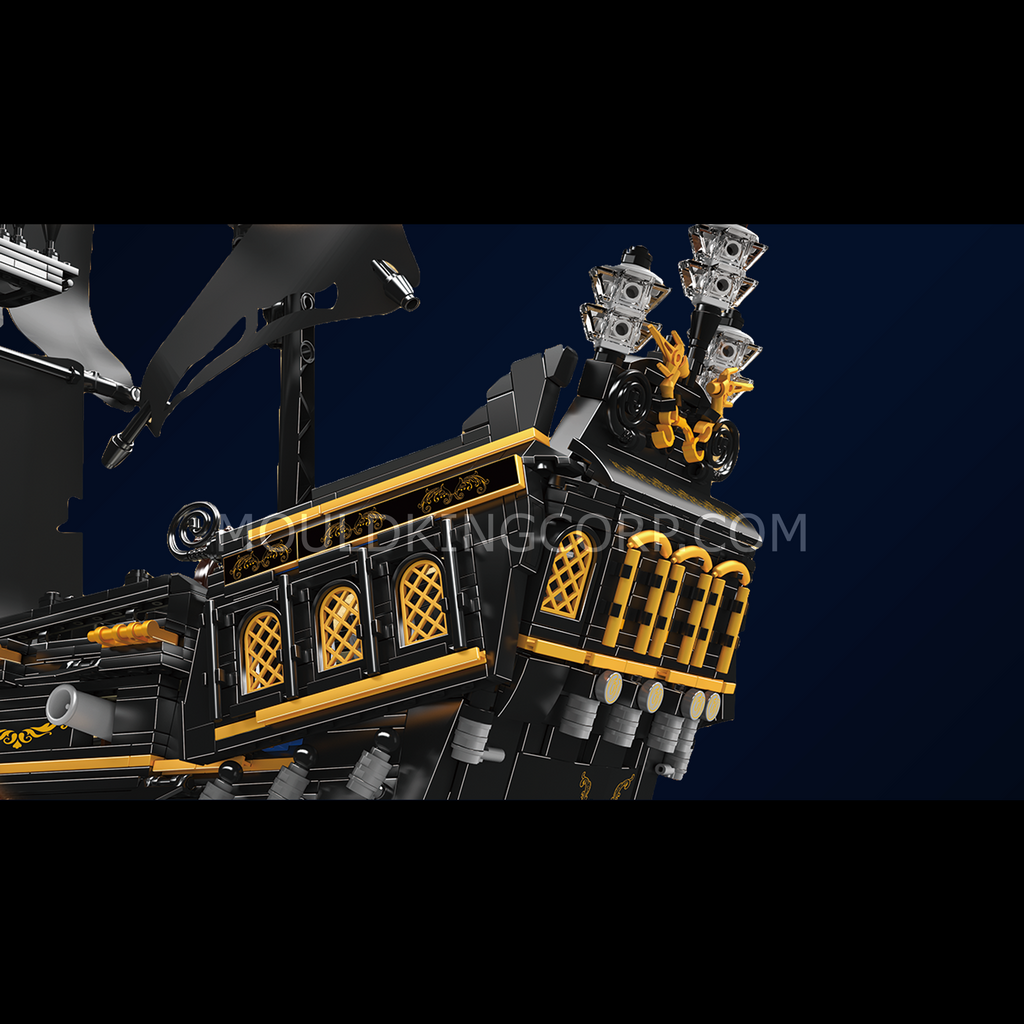 13199 Black Pirates Ship Model Building Set | 3,180 PCS - Image 2 of 6 | TheBrickTube