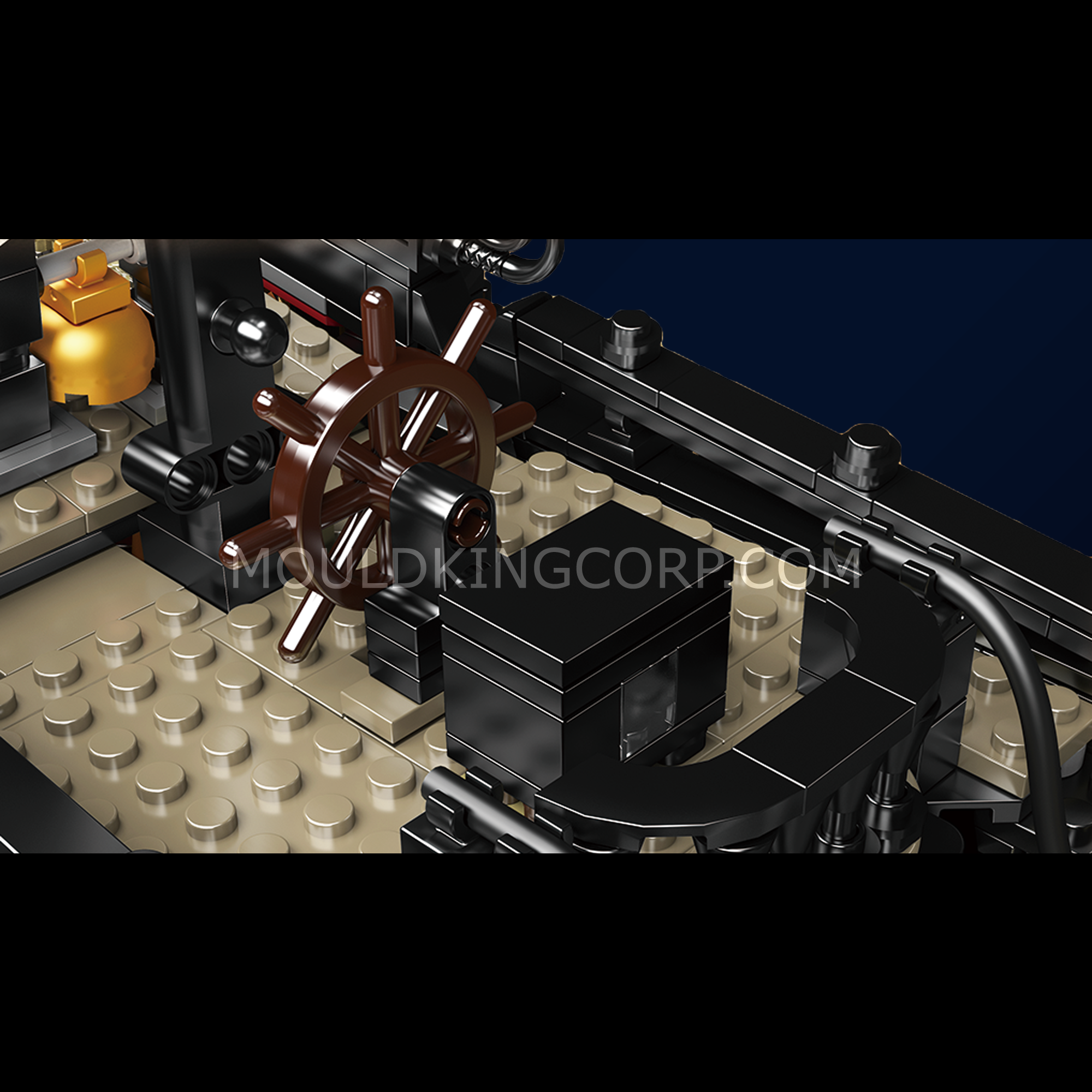 13199 Black Pirates Ship Model Building Set | 3,180 PCS - Image 3 of 6 | TheBrickTube