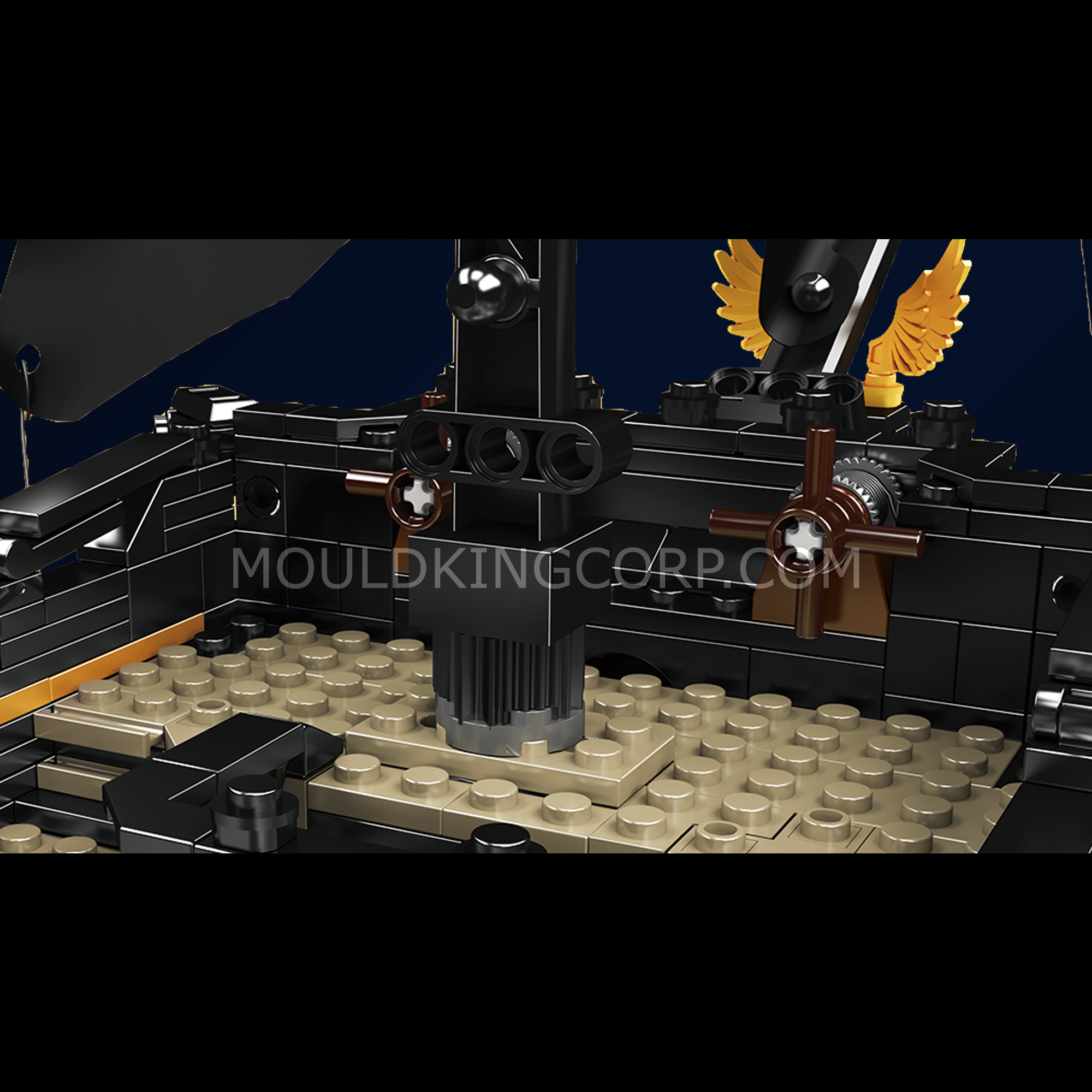 13199 Black Pirates Ship Model Building Set | 3,180 PCS - Image 4 of 6 | TheBrickTube