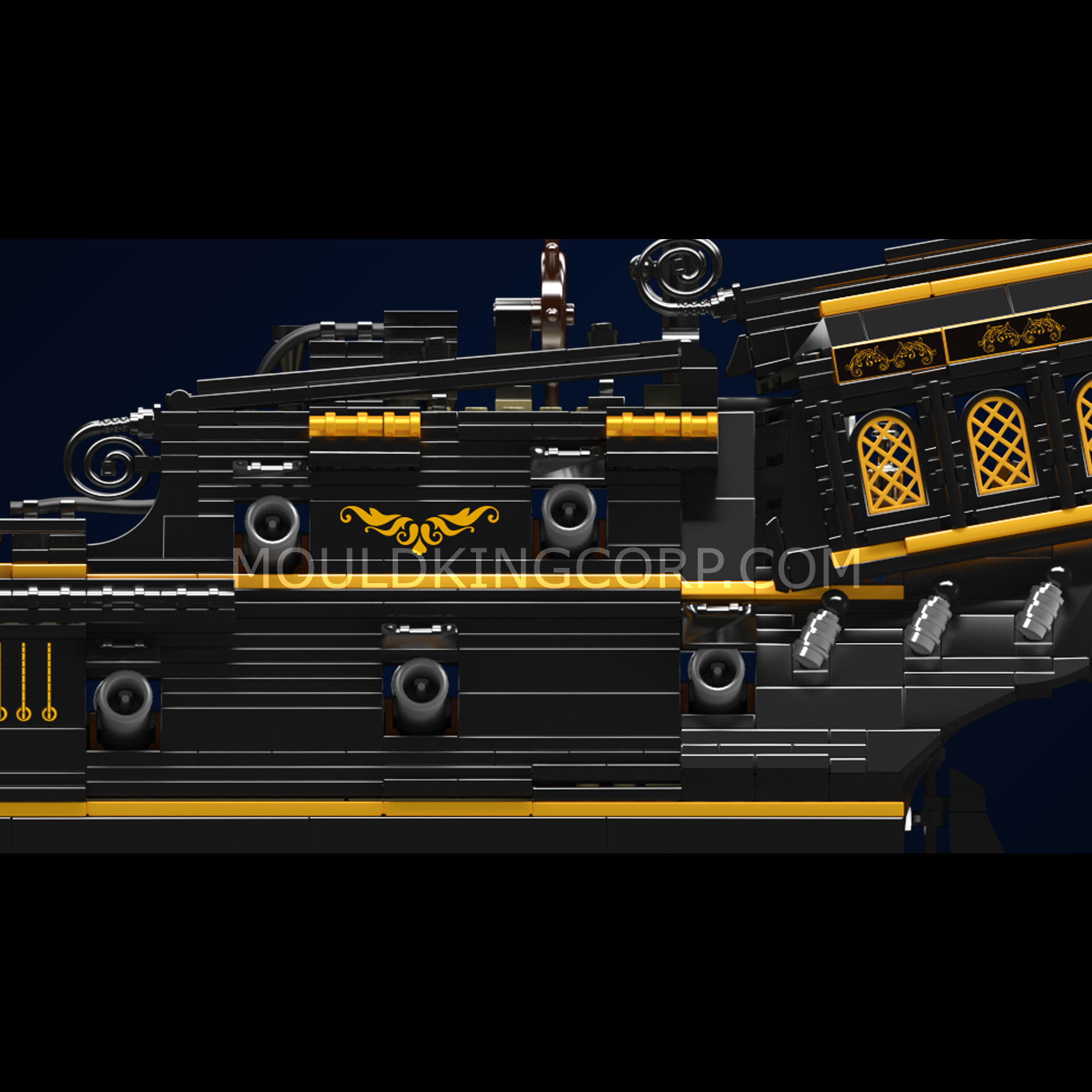 13199 Black Pirates Ship Model Building Set | 3,180 PCS - Image 5 of 6 | TheBrickTube