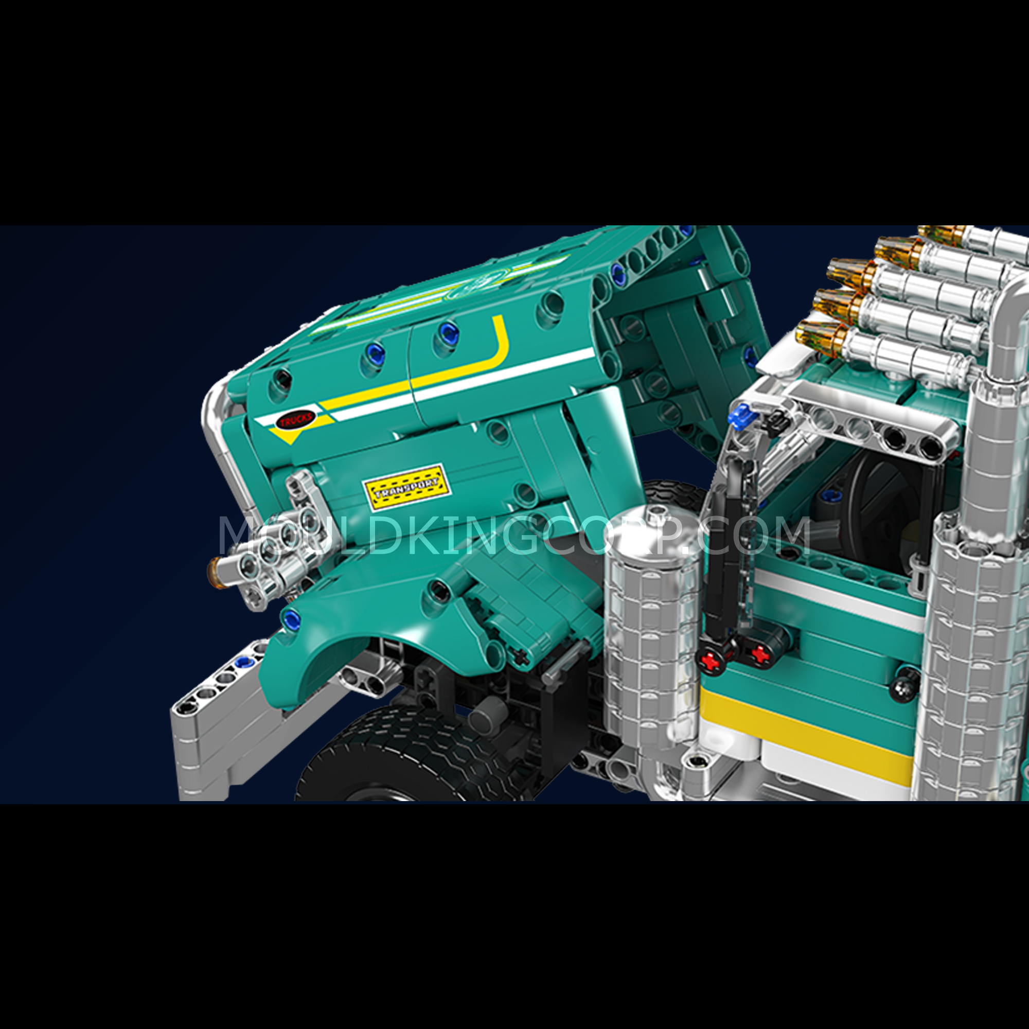 13201 Remote Controlled Peter American Truck Building Set | 2,064 Pcs - Image 3 of 6 | TheBrickTube