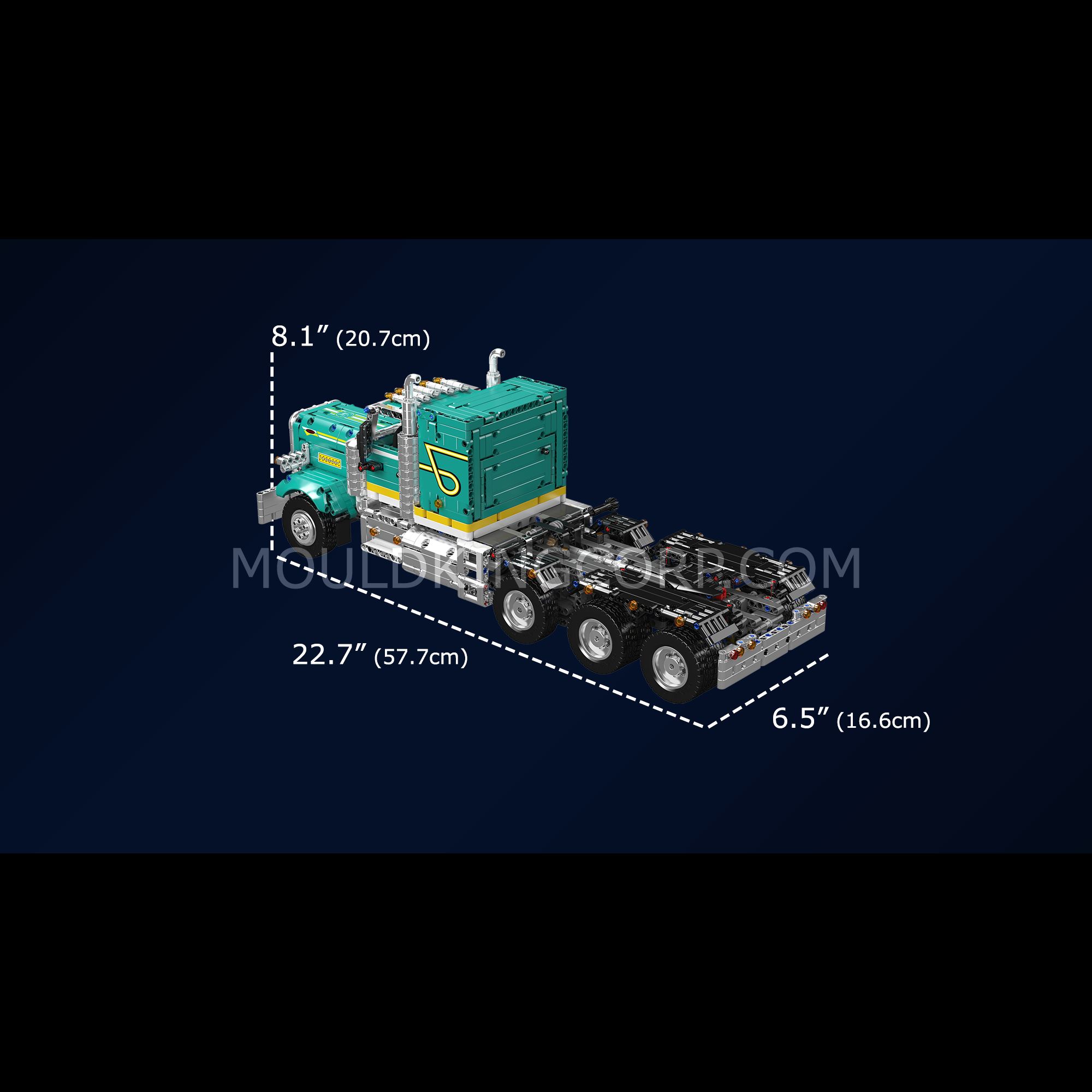 13201 Remote Controlled Peter American Truck Building Set | 2,064 Pcs - Image 6 of 6 | TheBrickTube