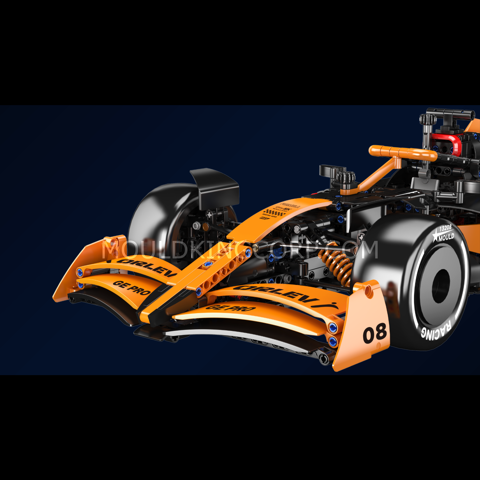 13208 1:8 Scale MCL Racing Car Model Building Set | 1,480 PCS - Image 4 of 6 | TheBrickTube