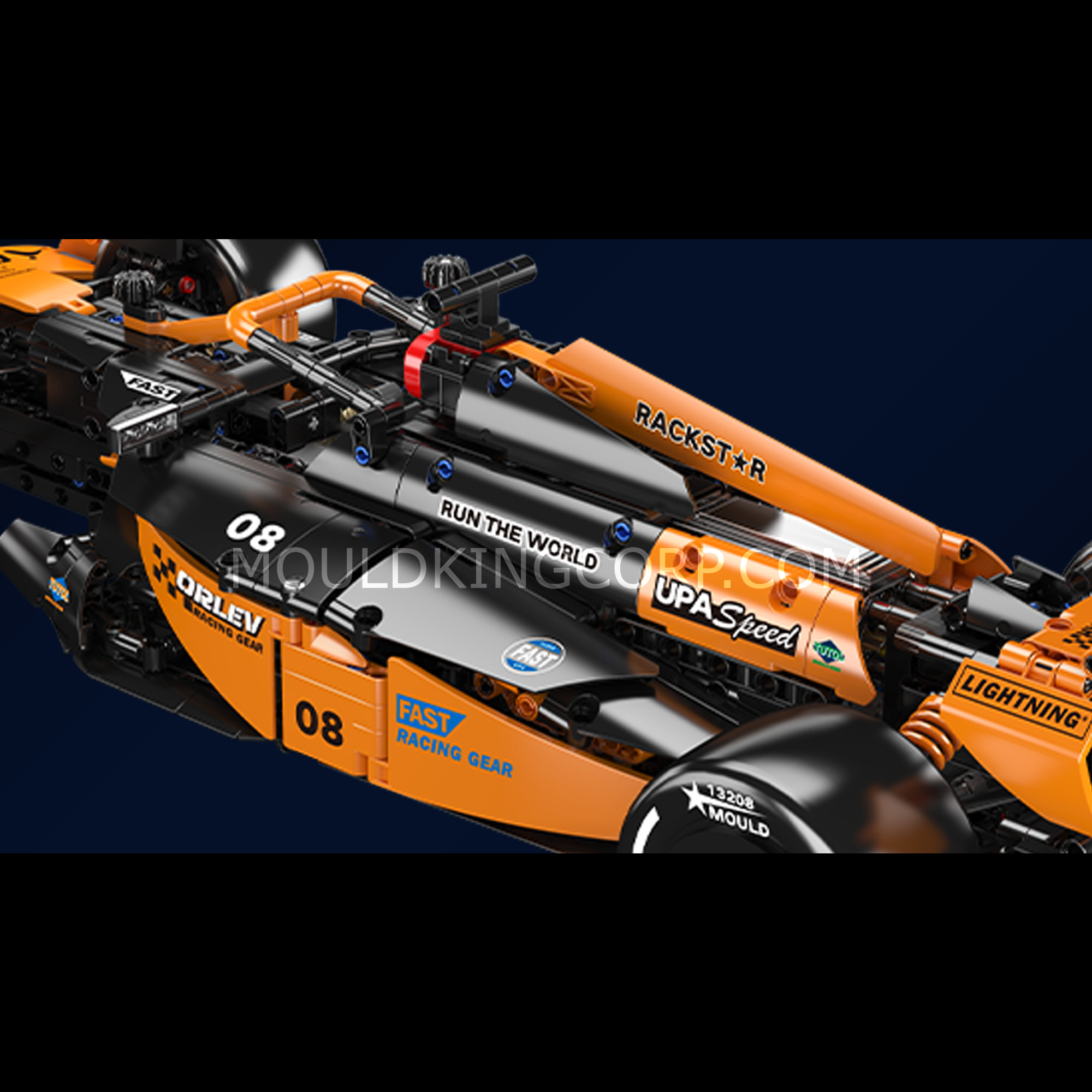 13208 1:8 Scale MCL Racing Car Model Building Set | 1,480 PCS - Image 5 of 6 | TheBrickTube