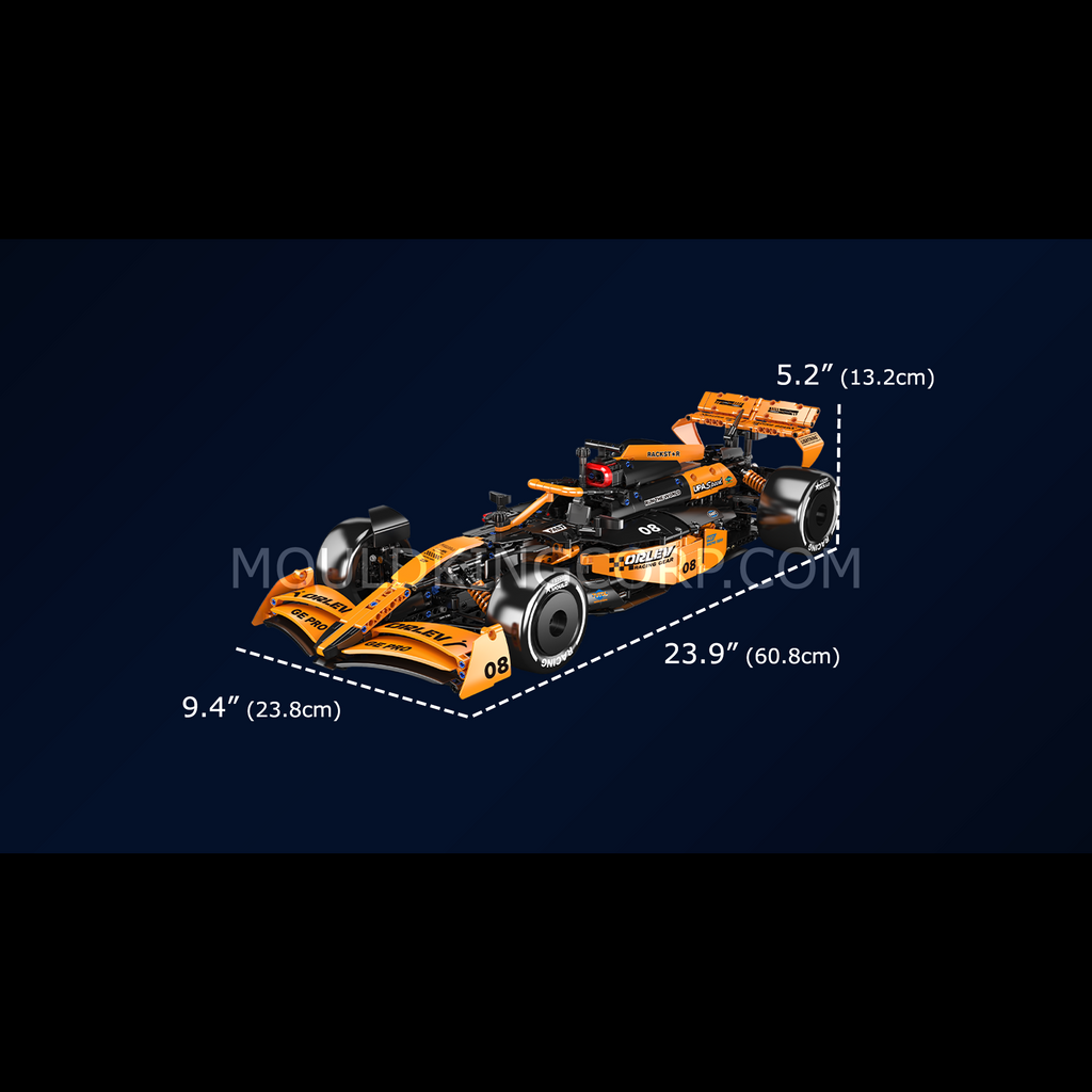 13208 1:8 Scale MCL Racing Car Model Building Set | 1,480 PCS - Image 6 of 6 | TheBrickTube