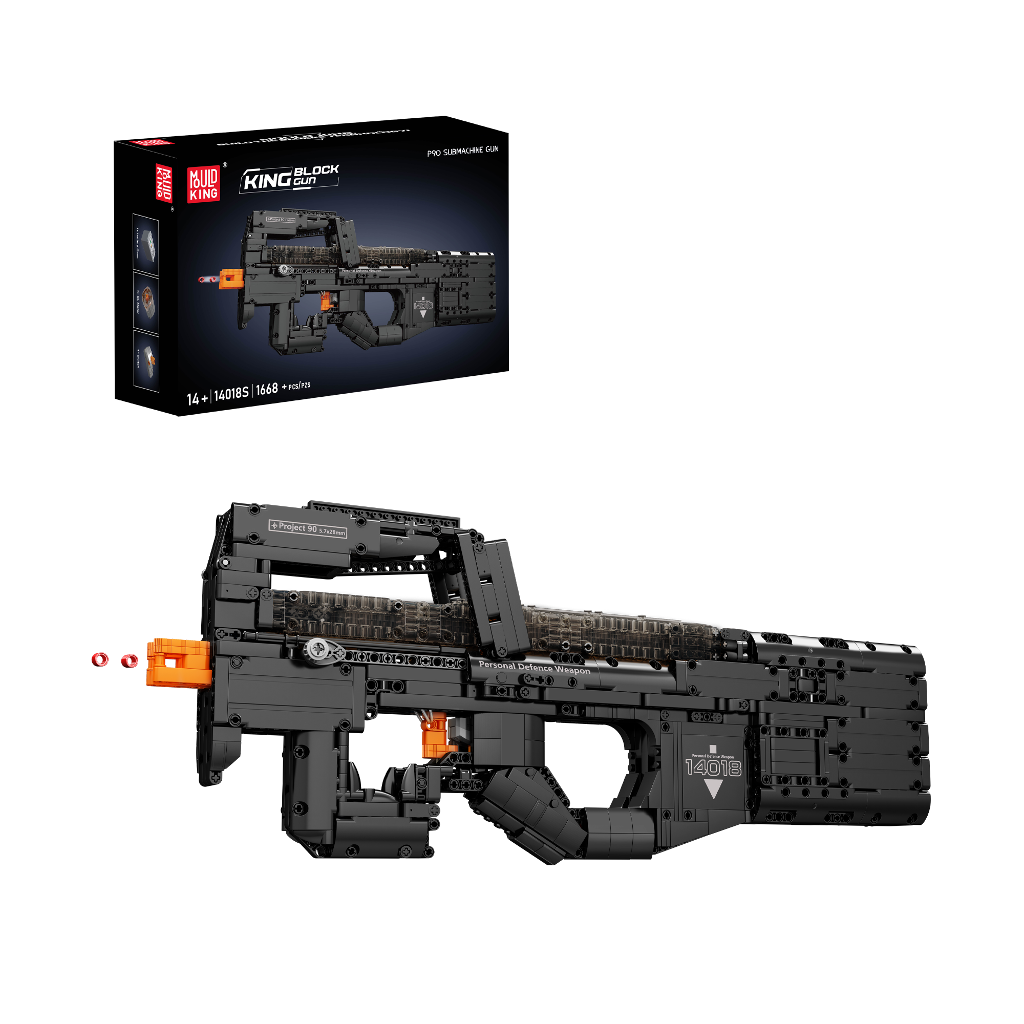 14018S P90 Submachine Building Toy Set | 1,589 PCS | Mechanical Building Set - Main Image | TheBrickTube