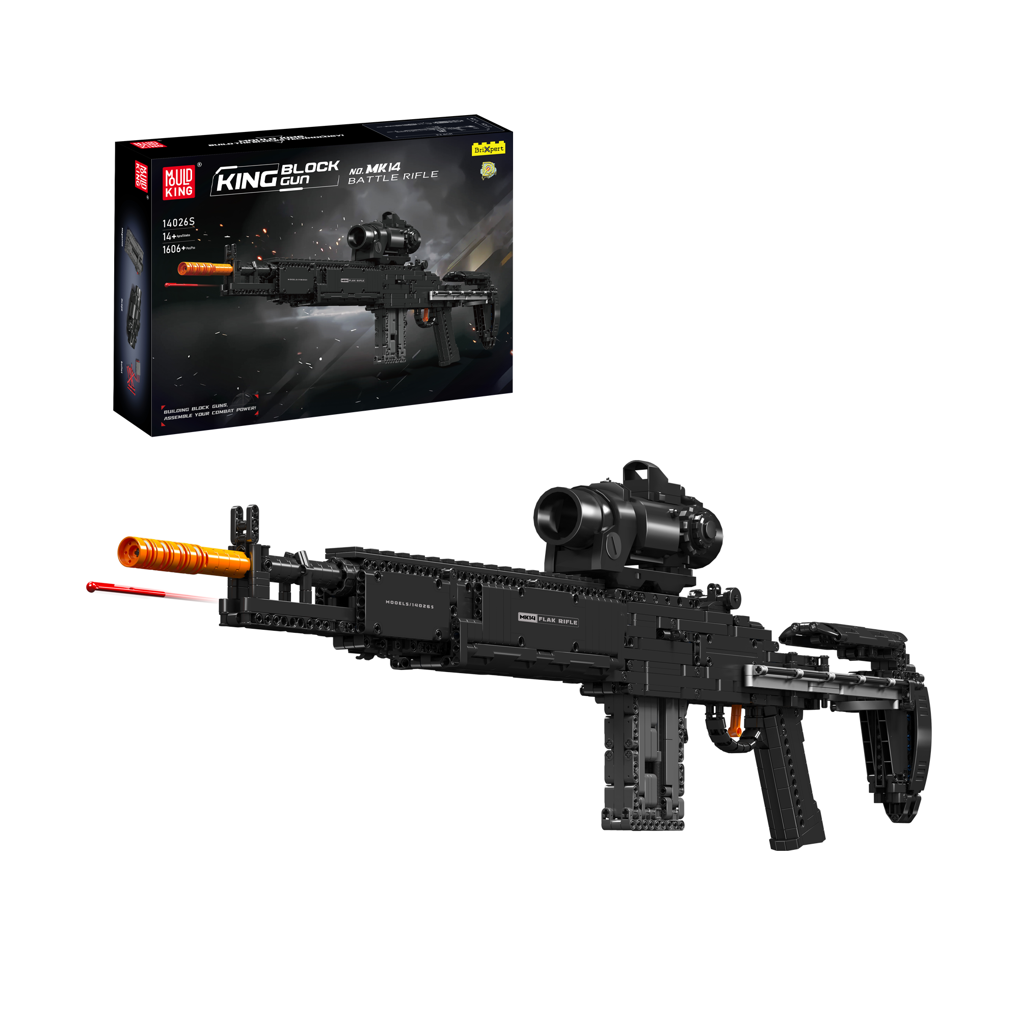 14026S MK14 EBR Toy Building Set | 1,656 PCS - Main Image | TheBrickTube