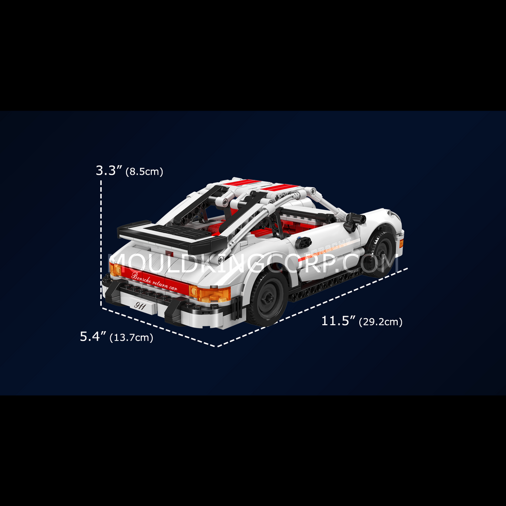 15063 911 Pull-Back Sports Car Building Set | 824 Pcs - Image 6 of 6 | TheBrickTube