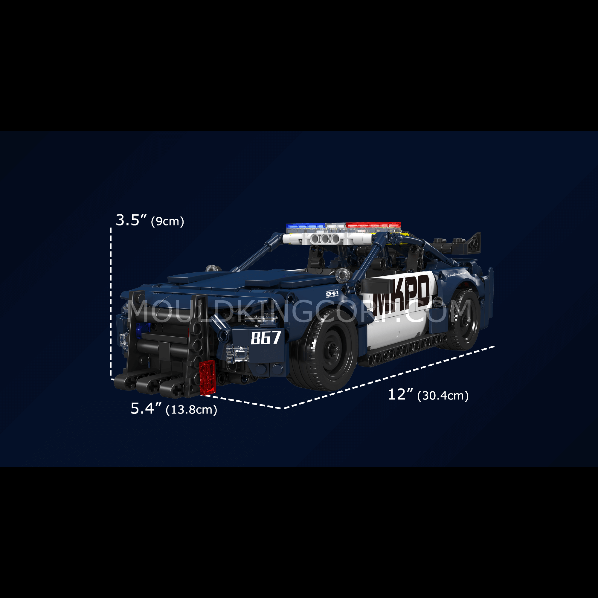 15073 Mustang Police Car Building Model Set | 786 Pcs | Building Blocks Set - Image 6 of 6 | TheBrickTube