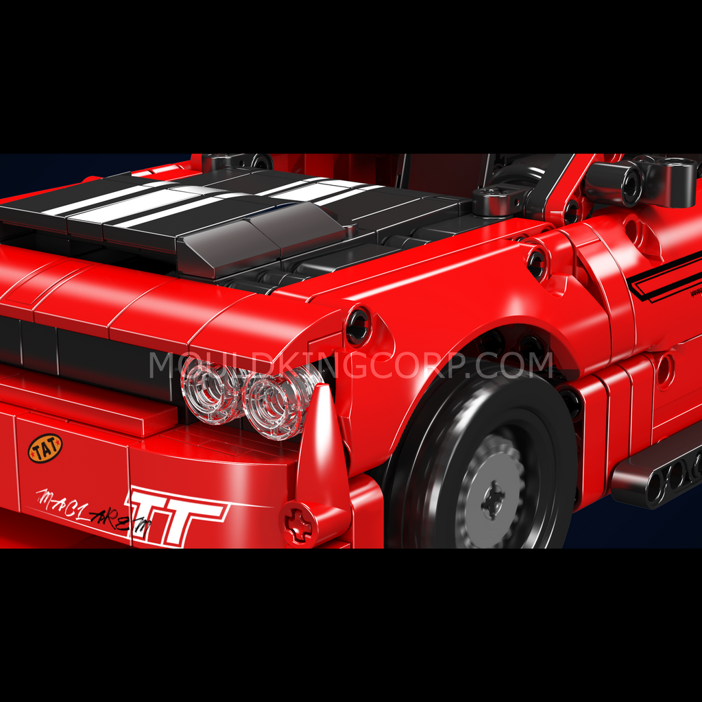 15080S Challenger American Muscle Car Model Building Set | 763 PCS - Image 4 of 8 | TheBrickTube